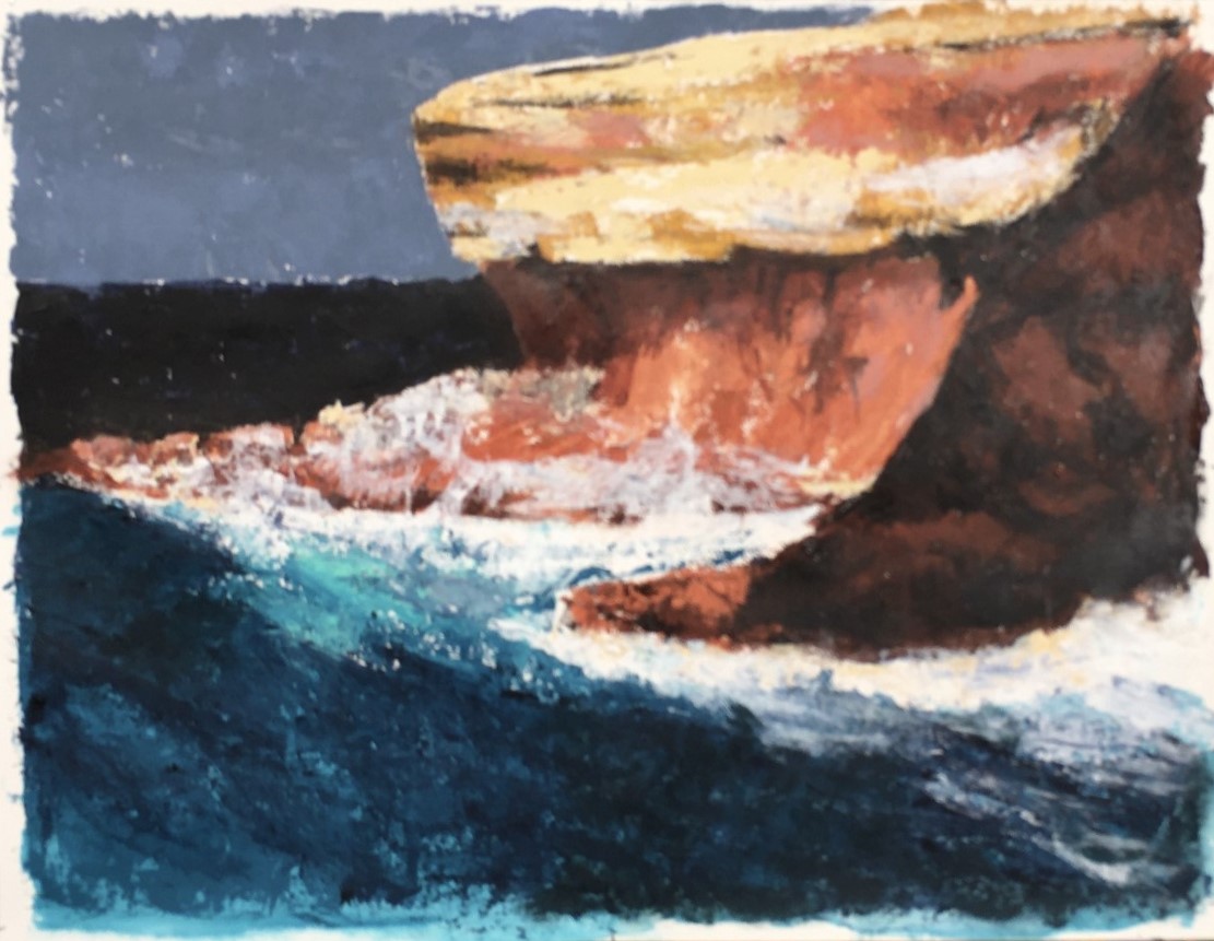 N° 10042 - Cabo Creus - Acrylique sur papier - 50 x 65 cm - 18 mars 2021